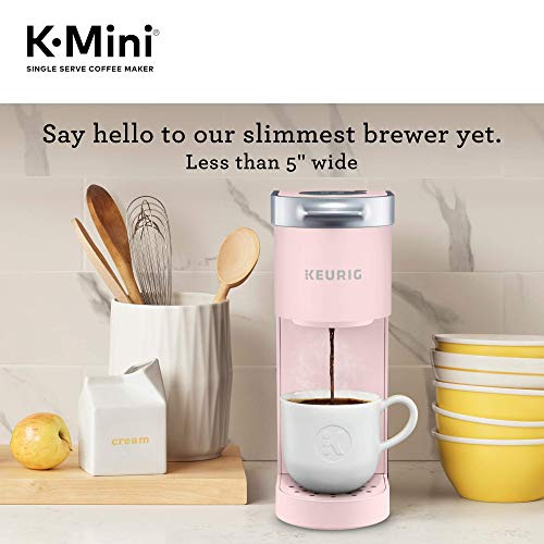 Keurig K-Mini Single Serve K-Cup Pod Coffee Maker, Dusty Rose, 6 to 12 oz. Brew Sizes