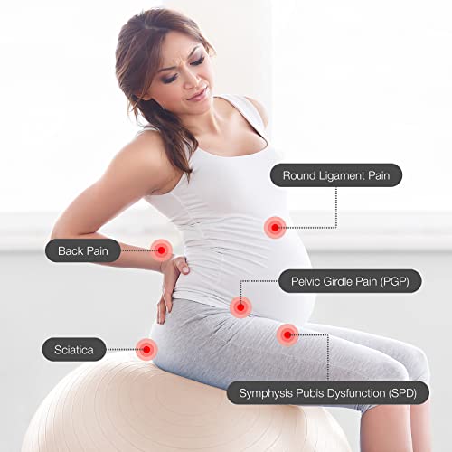 BABYGO®  Birthing Ball for Pregnancy & Labor + Our Award Winning Book - Exercise, Birth & Recovery Plan, 5X Stronger Than a Yoga Ball with Eco Friendly Material (65cm - 4'8" - 5'10", Nude)