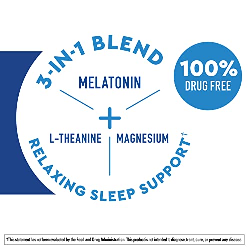 Nature Made Wellblends Sleep and Recover, Sleep Aid with Melatonin 3mg to Support Restful Sleep, plus L theanine 200mg and Magnesium Citrate, 44 Gummies