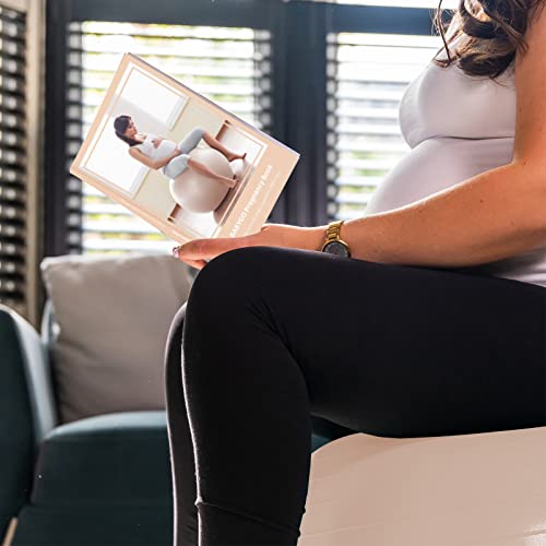 BABYGO®  Birthing Ball for Pregnancy & Labor + Our Award Winning Book - Exercise, Birth & Recovery Plan, 5X Stronger Than a Yoga Ball with Eco Friendly Material (65cm - 4'8" - 5'10", Nude)