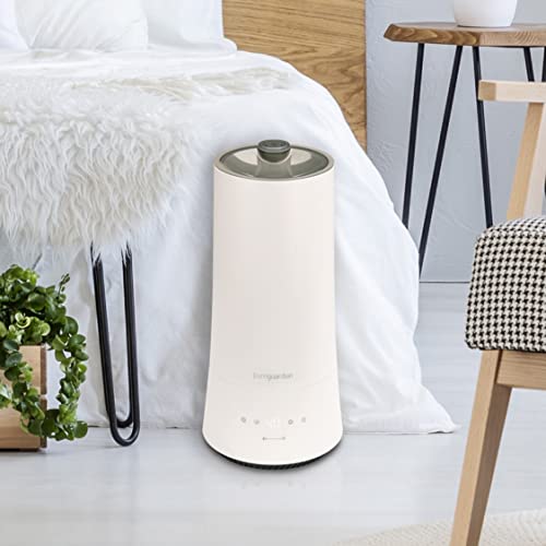 PureGuardian 90-Hour, 1.6 Gallon Top Fill Cool Mist Ultrasonic Humidifier for Large Rooms with Humidistat, 12-Hour Timer, Aroma Tray Bedroom, Living Room, Office, White, H997W