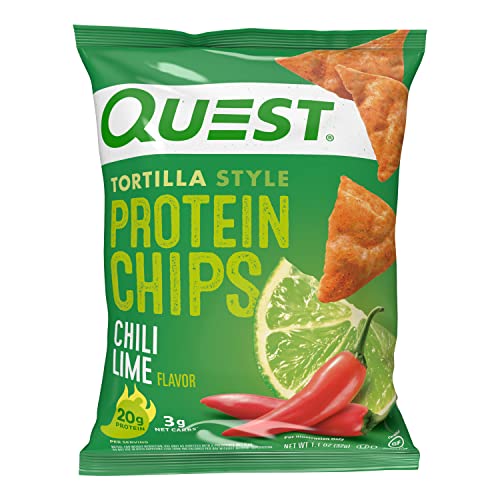 Quest Nutrition Tortilla Style Protein Chips Variety Pack, Chili Lime, Nacho Cheese, Loaded Taco, 1.1 Ounce (Pack of 12)