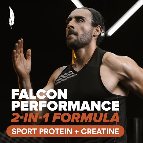 Birdman Falcon Performance Vegan Protein Powder, 31g Protein, 5g Creatine, 5g BCAA, Probiotics, Electrolytes, Pre Workout, Low Carb, Sugar Free & Dairy Free, Plant Based Chocolate Protein -19 servings