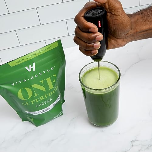 VitaHustle ONE Superfood Super Greens Powder by Kevin Hart, Berry Favor, Prebiotics + Probiotics, Spirulina, Chlorella, Digestive Enzymes, Gut Health, Bloating, Detox (Berry Flavor)