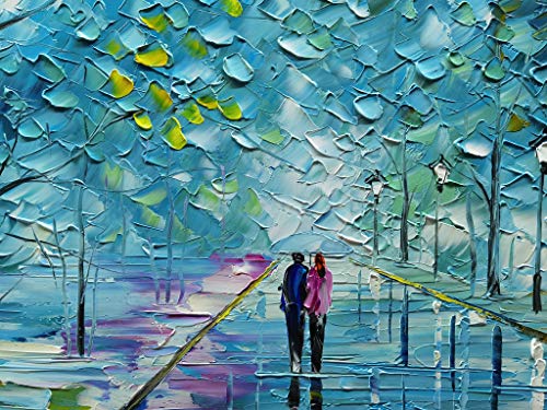 YaSheng Art -Contemporary Landscape Abstract Oil Painting On Canvas Textured Tree Painting Abstract Art Wall Paintings Handmade 3D painting Home Office Decorations Canvas Wall Art painting 24x48inch