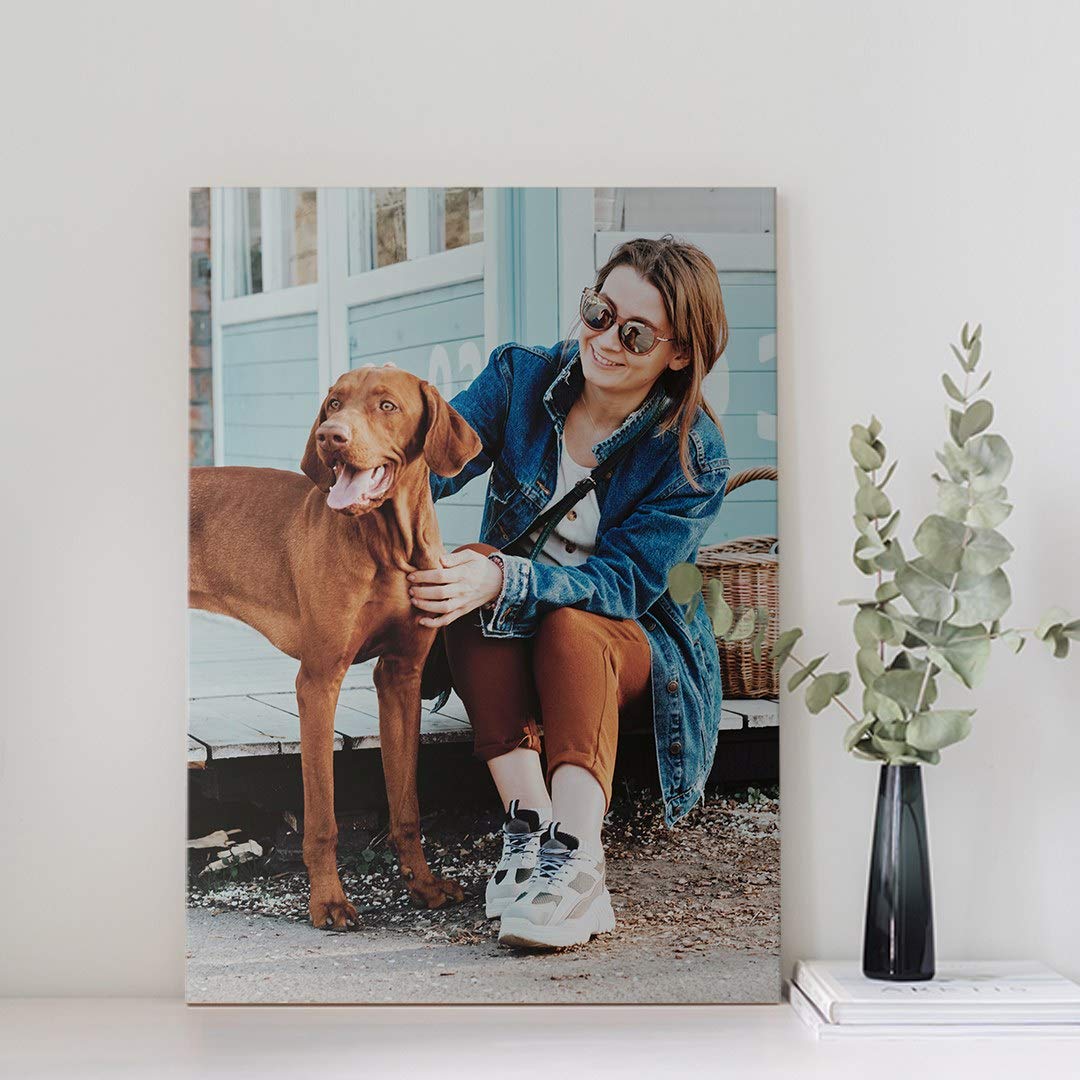 Custom Canvas Prints with Your Photos, Personalized Photo to Canvas Wall Art Prints for Family, Wedding, Anniversary, Baby, and Pet Pictures - 12x12 Inch