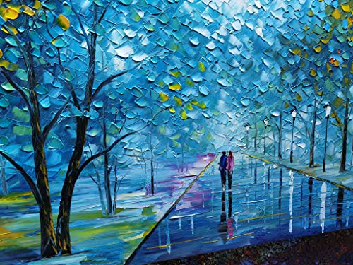 YaSheng Art -Contemporary Landscape Abstract Oil Painting On Canvas Textured Tree Painting Abstract Art Wall Paintings Handmade 3D painting Home Office Decorations Canvas Wall Art painting 24x48inch