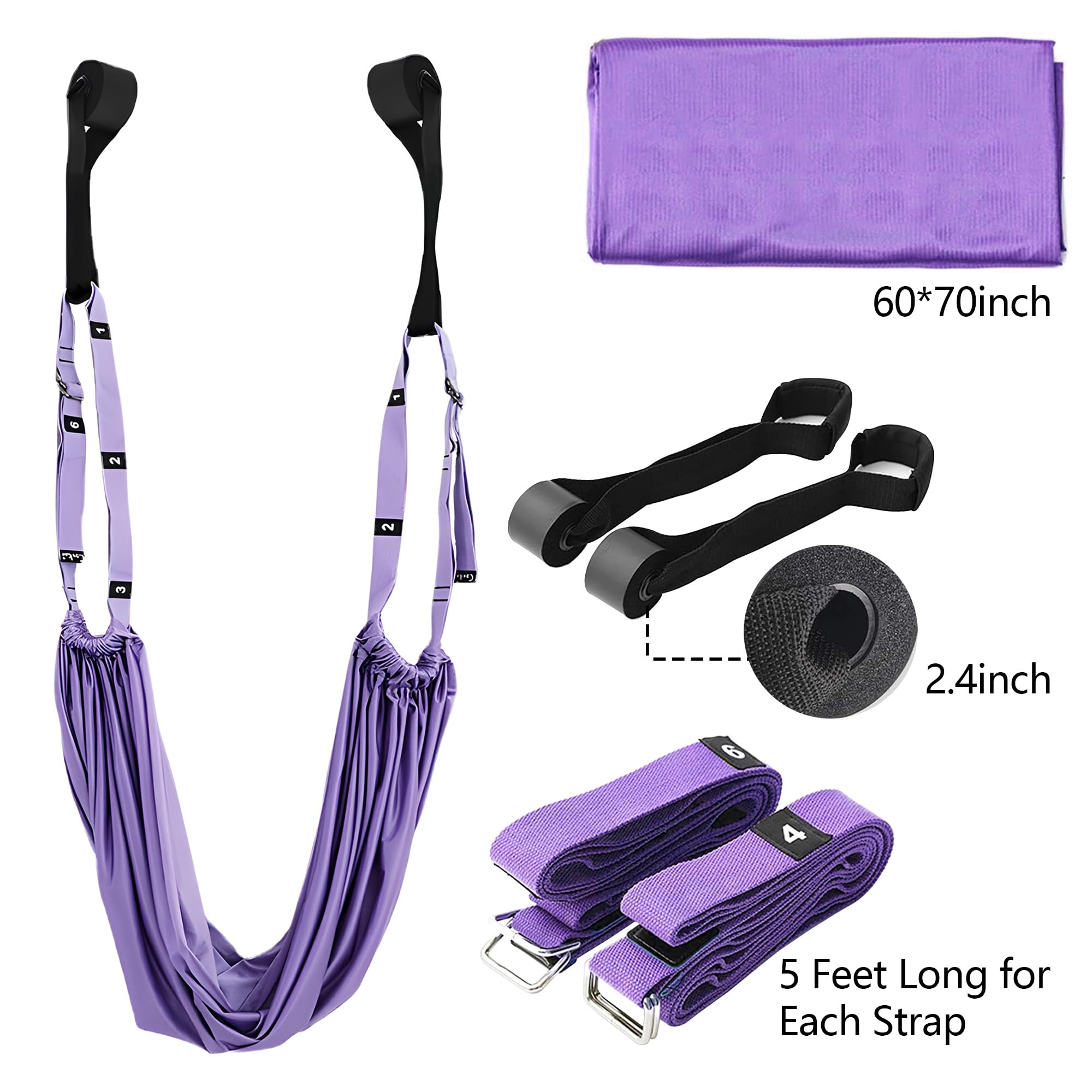 Leg Stretcher Strap, Stretching Equipment with Door Anchor Flexibility Trainer Backbend Assist for Dance Aerial Yoga Ballet Leg Stretching Exercise