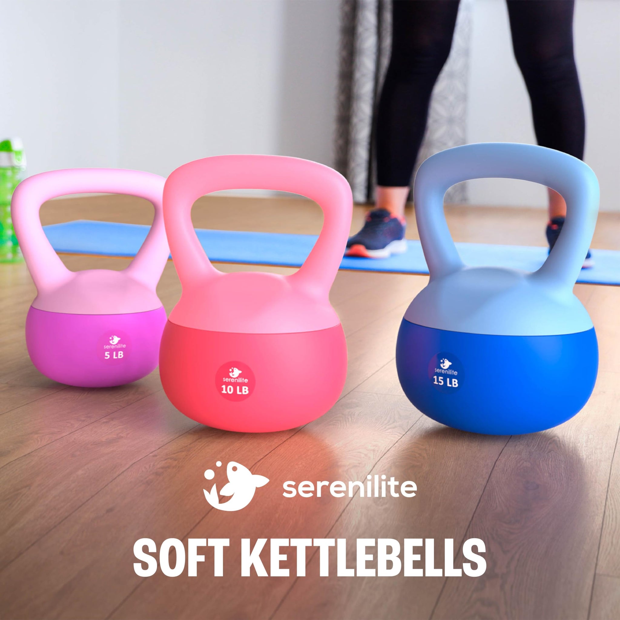 Soft Kettlebells, Serenilite Kettlebell Sets, Kettle Bell Sets for Women & Men, Safe Strength Training Kettlebells, 5 lb Kettlebell Weights for Home Workouts & More.