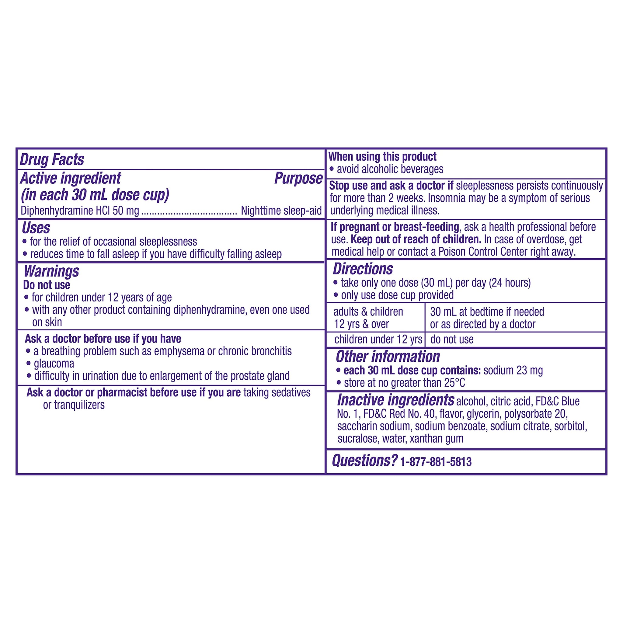 ZzzQuil, Sleep Aid, Nighttime Sleep Aid Liquid, 50 mg Diphenhydramine HCl, Fall Asleep Fast, Non-Habit Forming, Warming Berry Flavor, 12 FL OZ