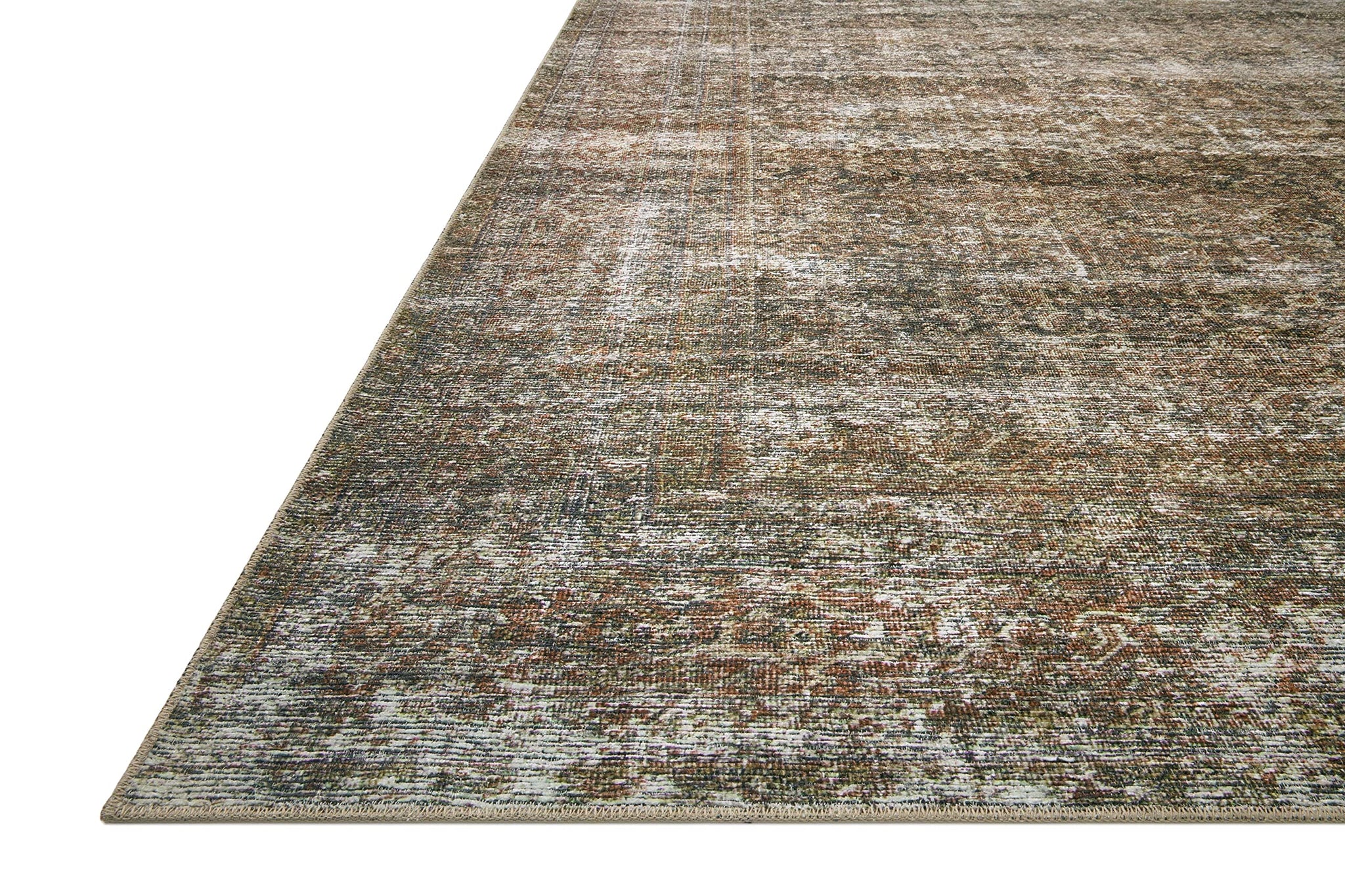 Loloi Amber Lewis x Loloi Billie Collection BIL-06 Tobacco / Rust 5'-0" x 7'-6", 0.19" Thick Area Rug