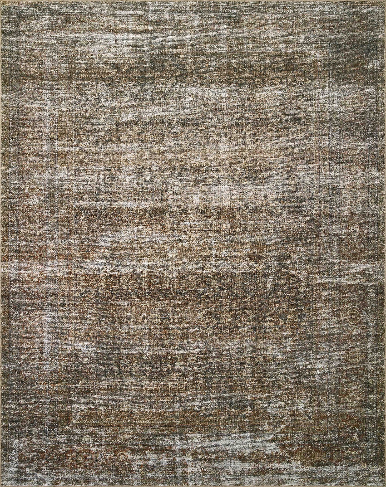 Loloi Amber Lewis x Loloi Billie Collection BIL-06 Tobacco / Rust 5'-0" x 7'-6", 0.19" Thick Area Rug